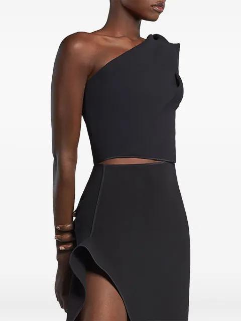 one-shoulder long-sleeve top by MATICEVSKI