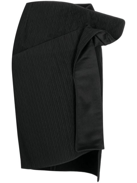twist-detail asymmetric skirt by MATICEVSKI