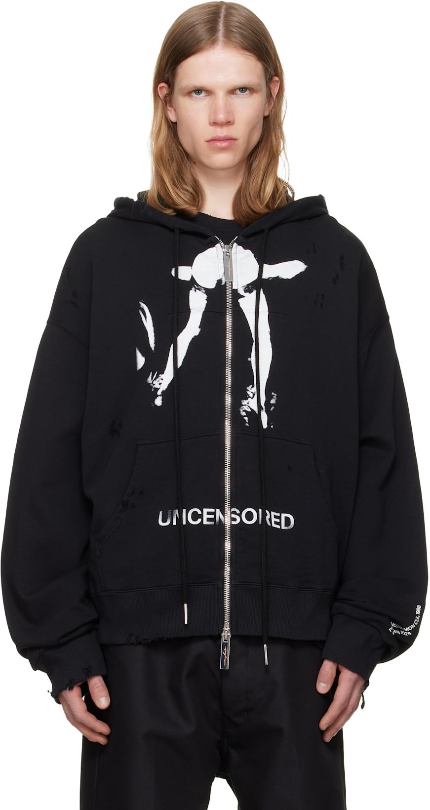 Black Cul Hoodie by MATIERES FECALES