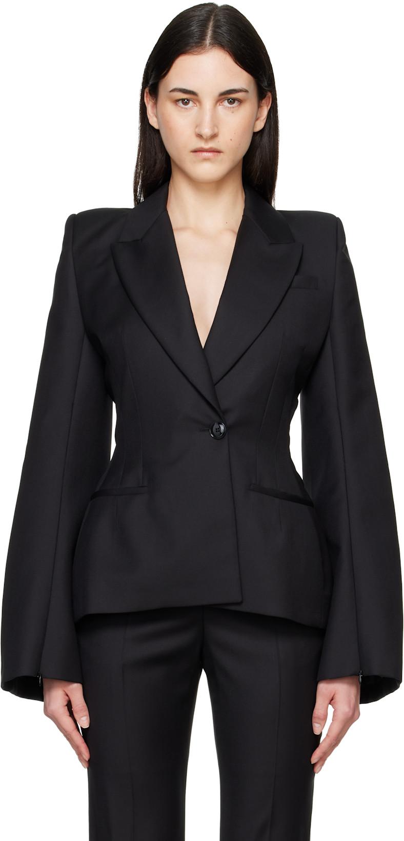 Black Madame H. Blazer by MATIERES FECALES