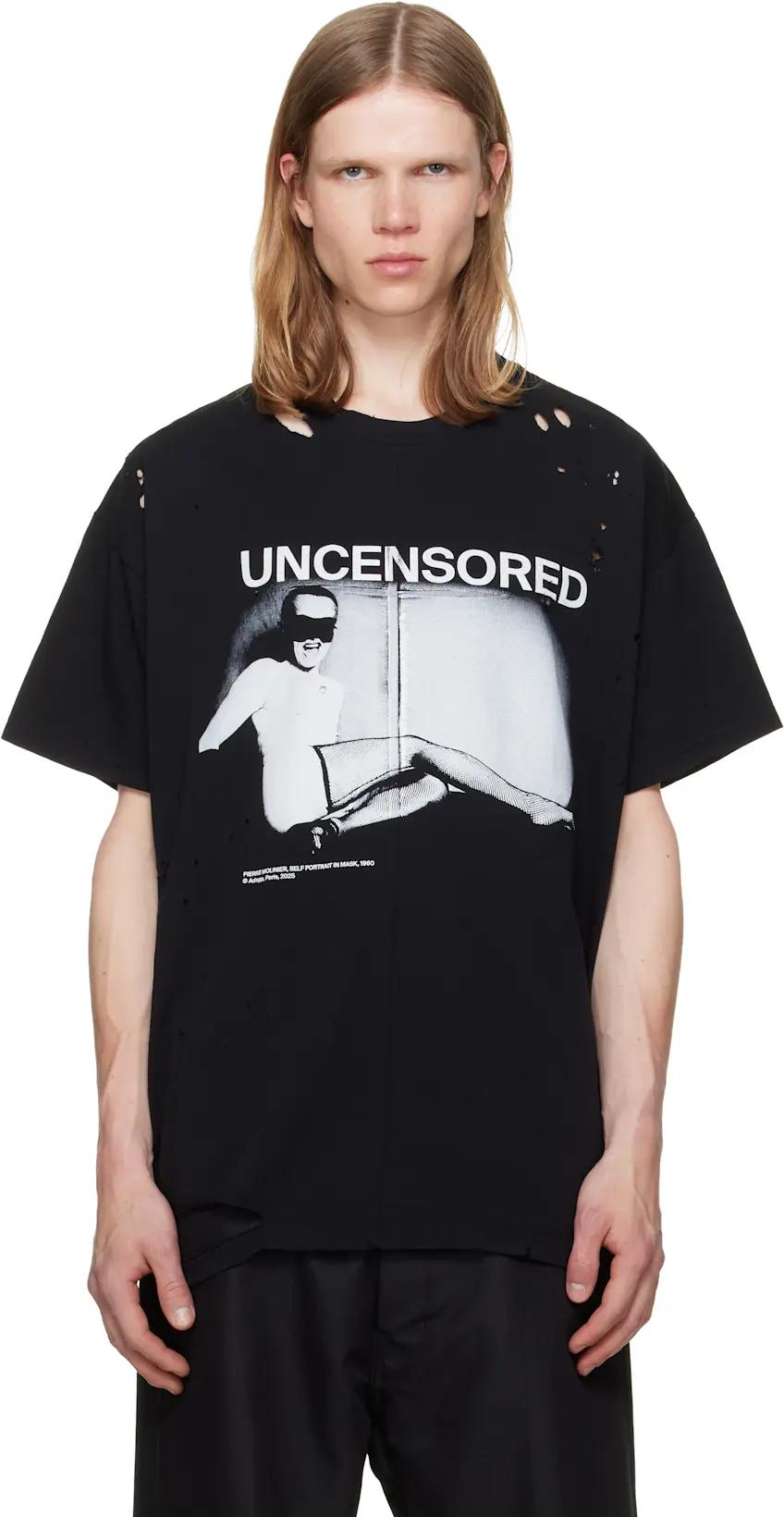 Black 'Molinier' T-shirt by MATIERES FECALES