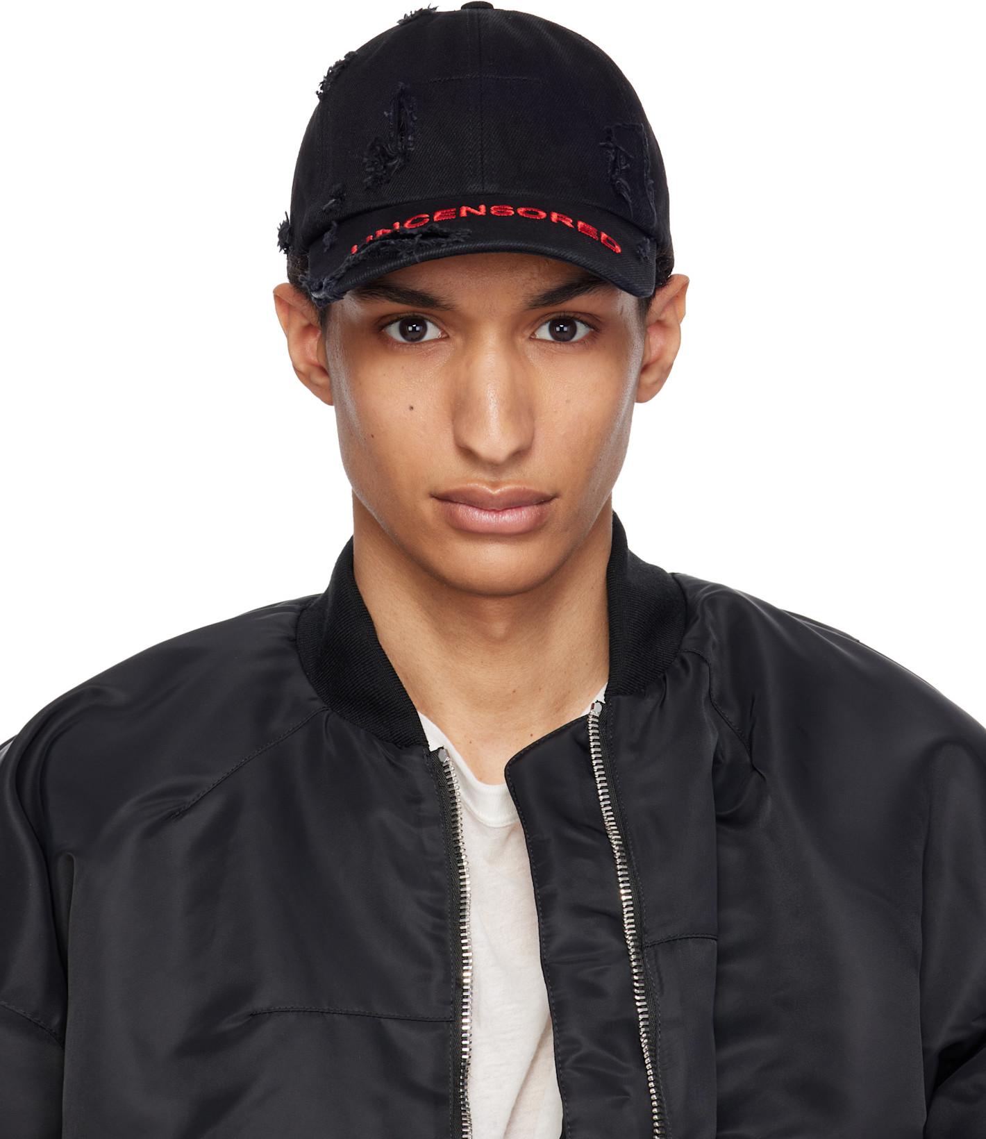 Black 'Uncensored' Cap by MATIERES FECALES