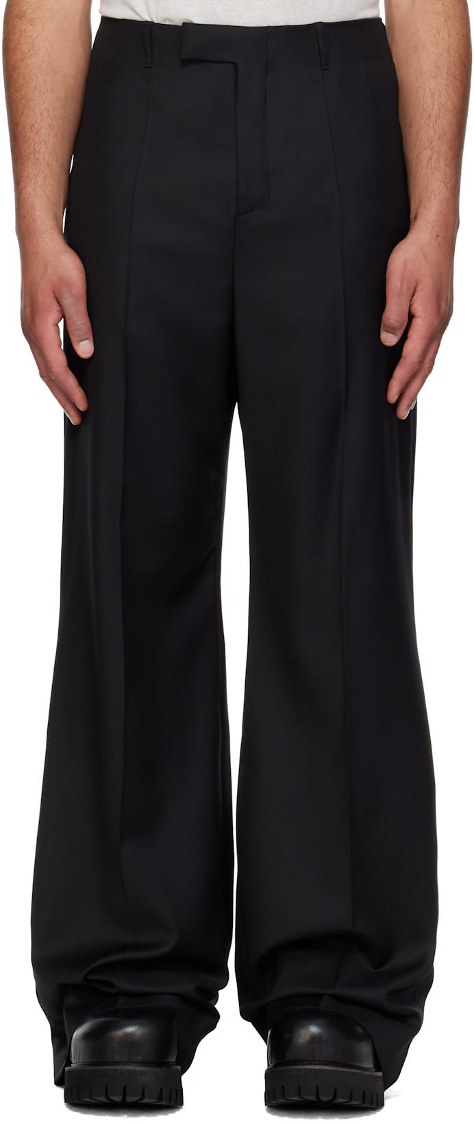 Black Wool Trousers by MATIERES FECALES