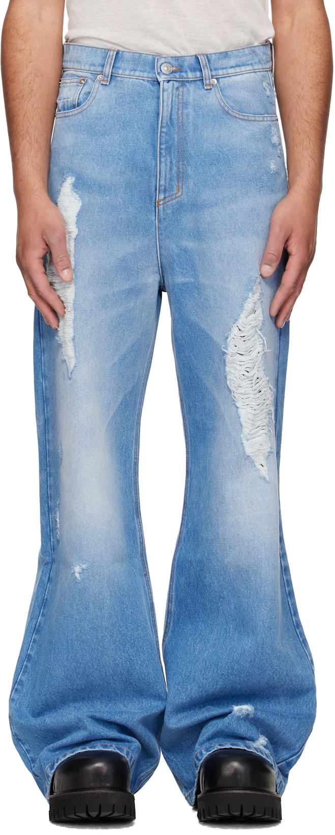 Blue Flared Jeans by MATIERES FECALES