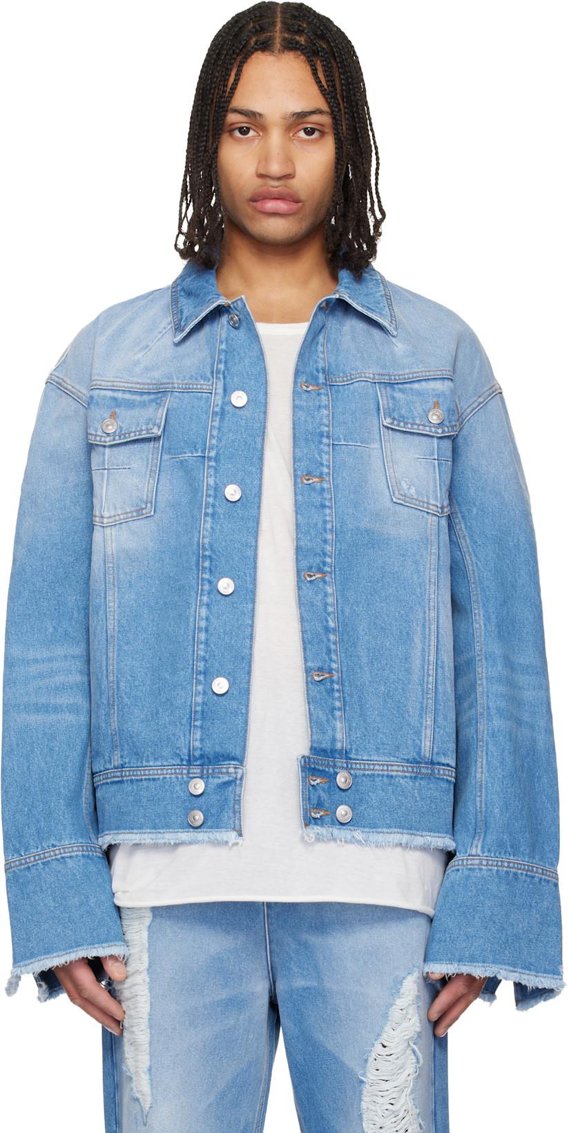 Blue Pierre Denim Jacket by MATIERES FECALES