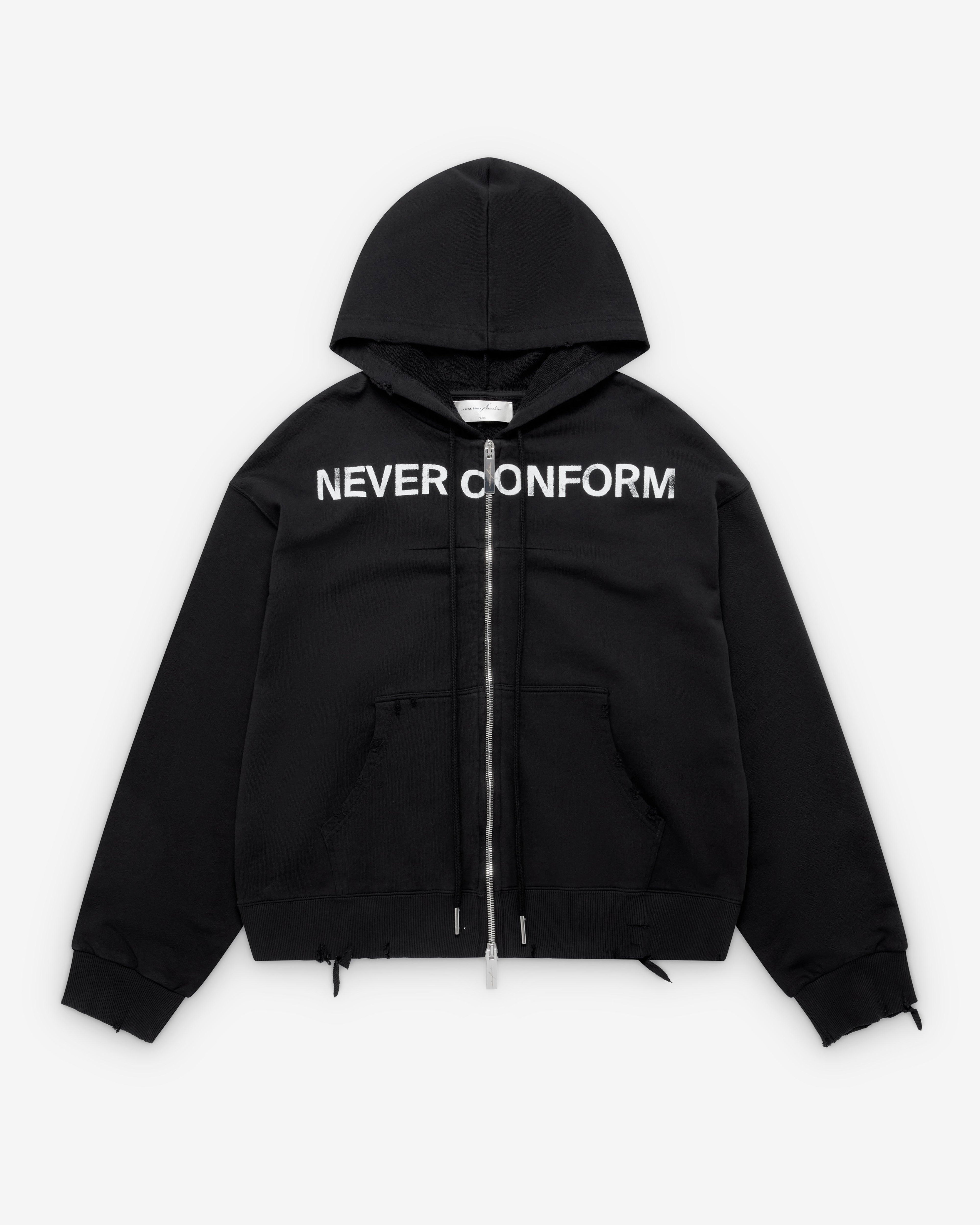 Matières Fécales - Never Conform Hoodie - (Sclera Black) by MATIERES FECALES