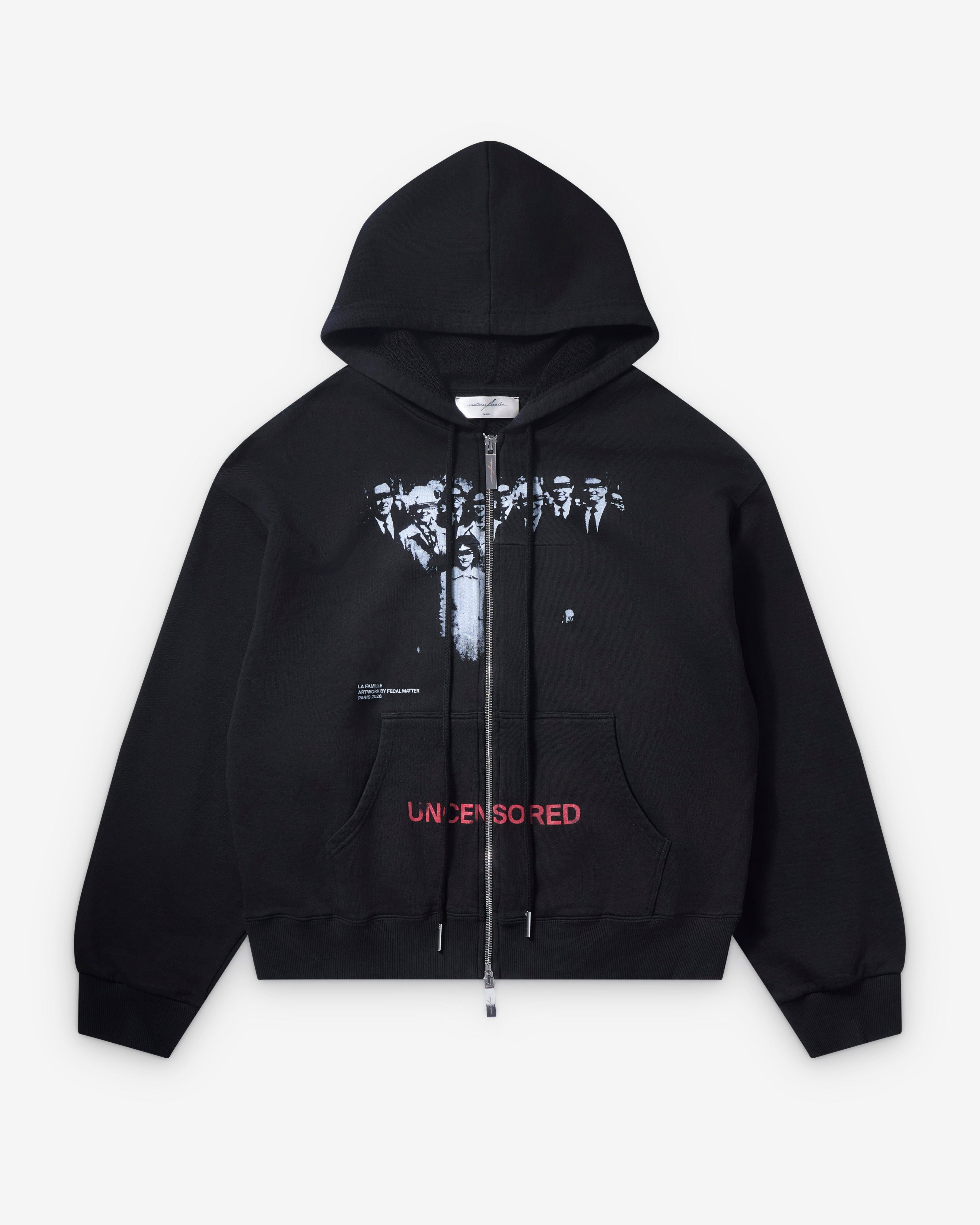 Matières Fécales - Unisex Family Hoodie Knit - (Black) by MATIERES FECALES