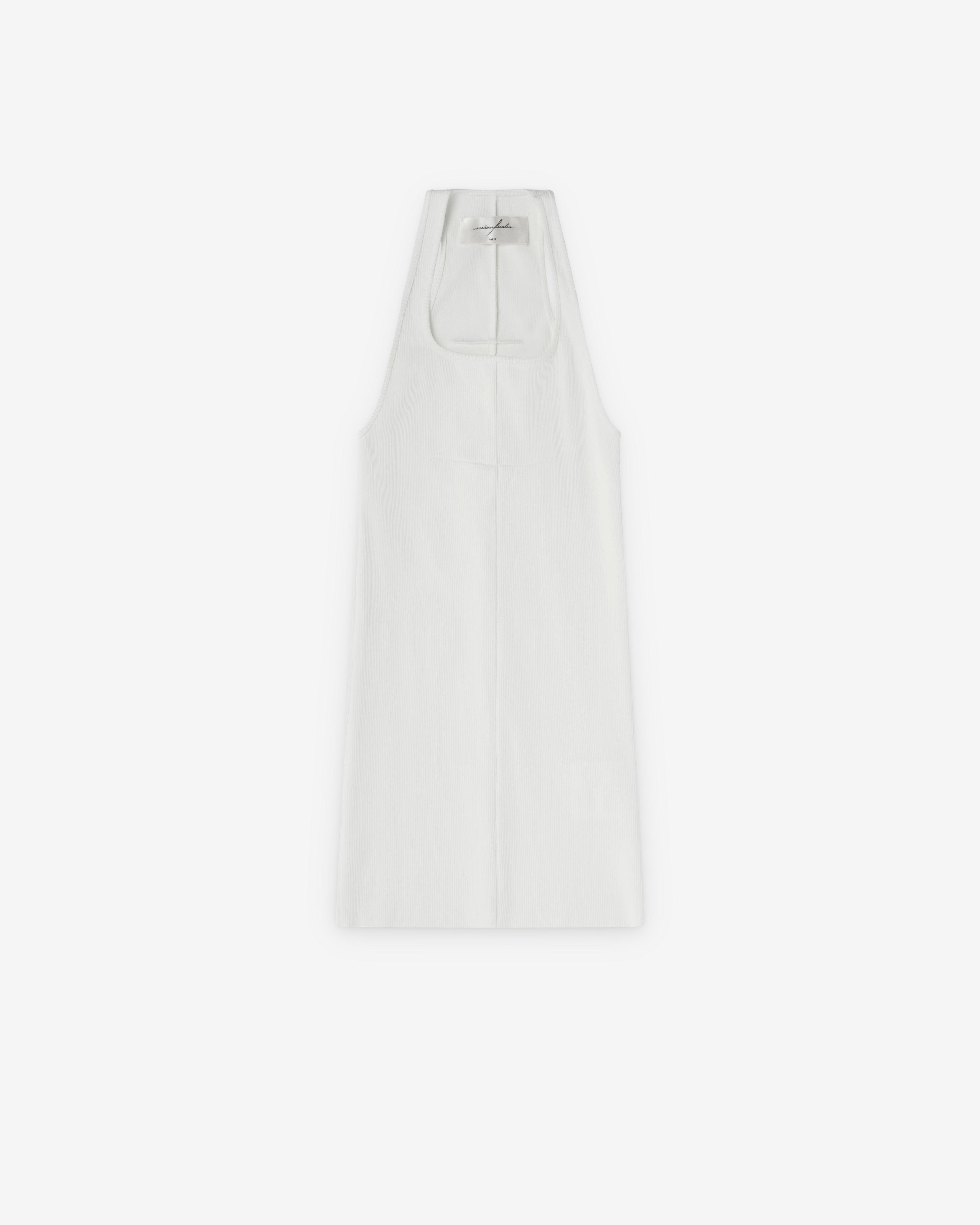 Matières Fécales - Women's Cross Seam Tank - (White) by MATIERES FECALES