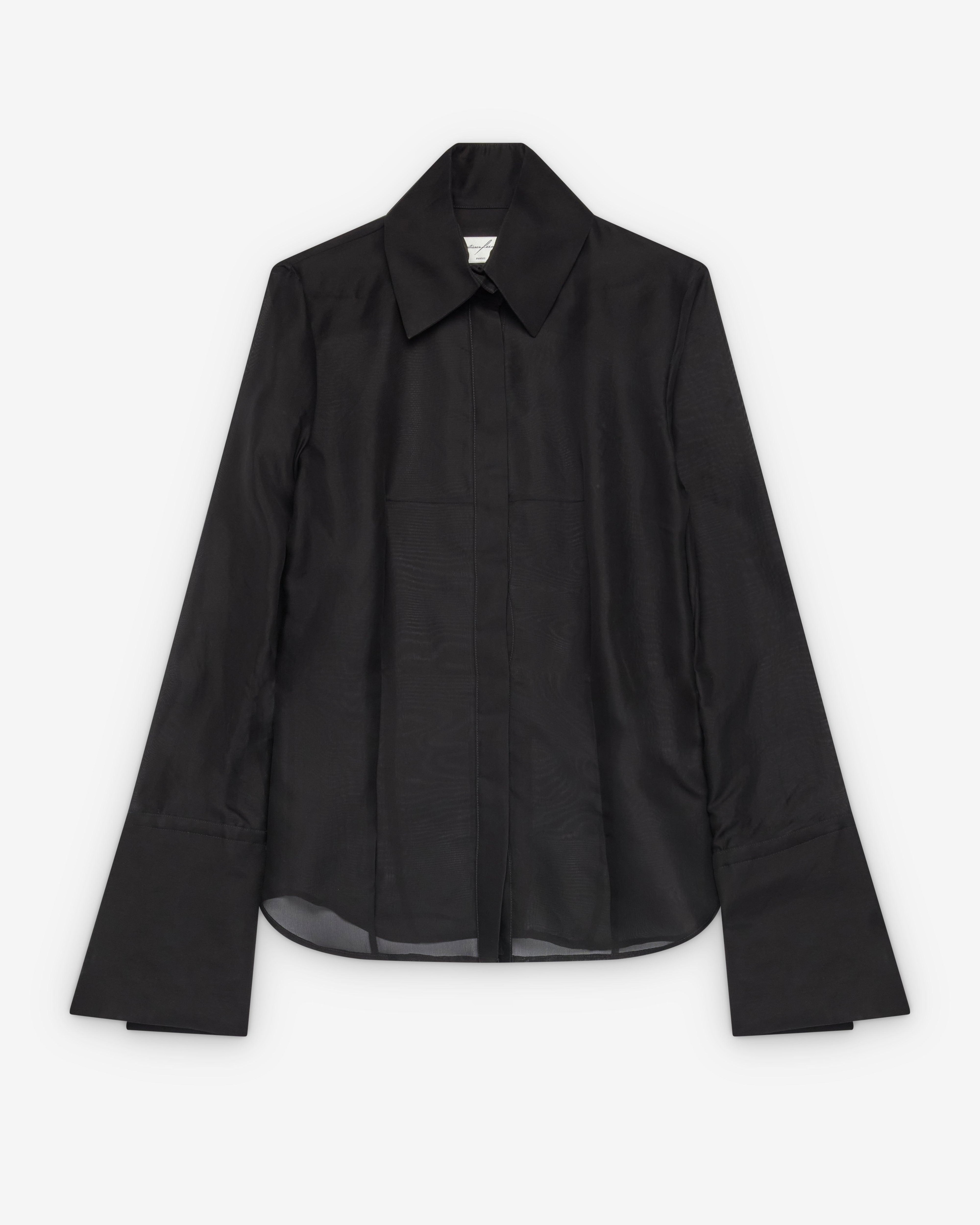 Matières Fécales - Women's Daphne Silk Organza Shirt - (Black) by MATIERES FECALES