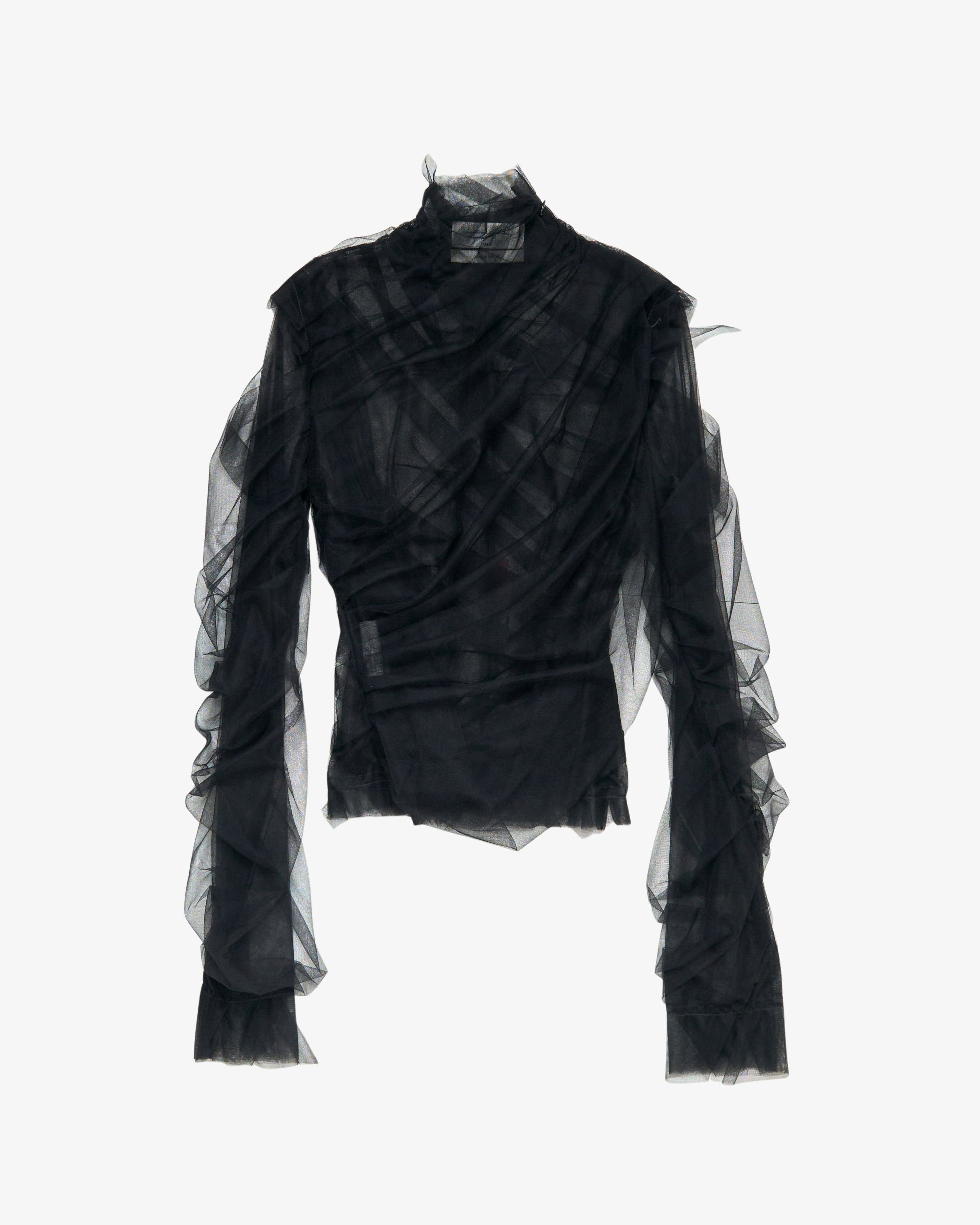 Matières Fécales - Women's Lola Tulle Top - (Black) by MATIERES FECALES