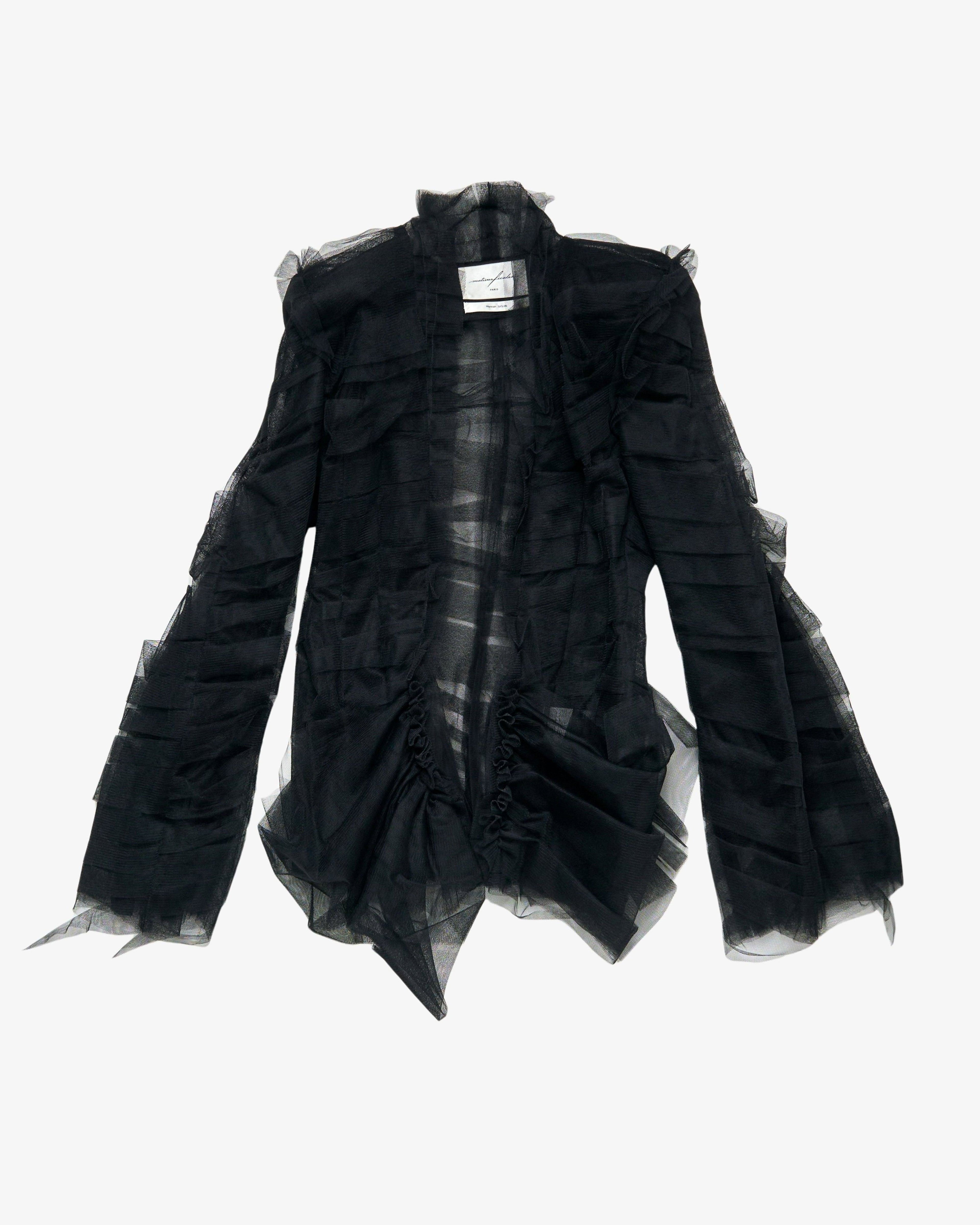 Matières Fécales - Women's Madame L. Tulle Blazer - (Black) by MATIERES FECALES