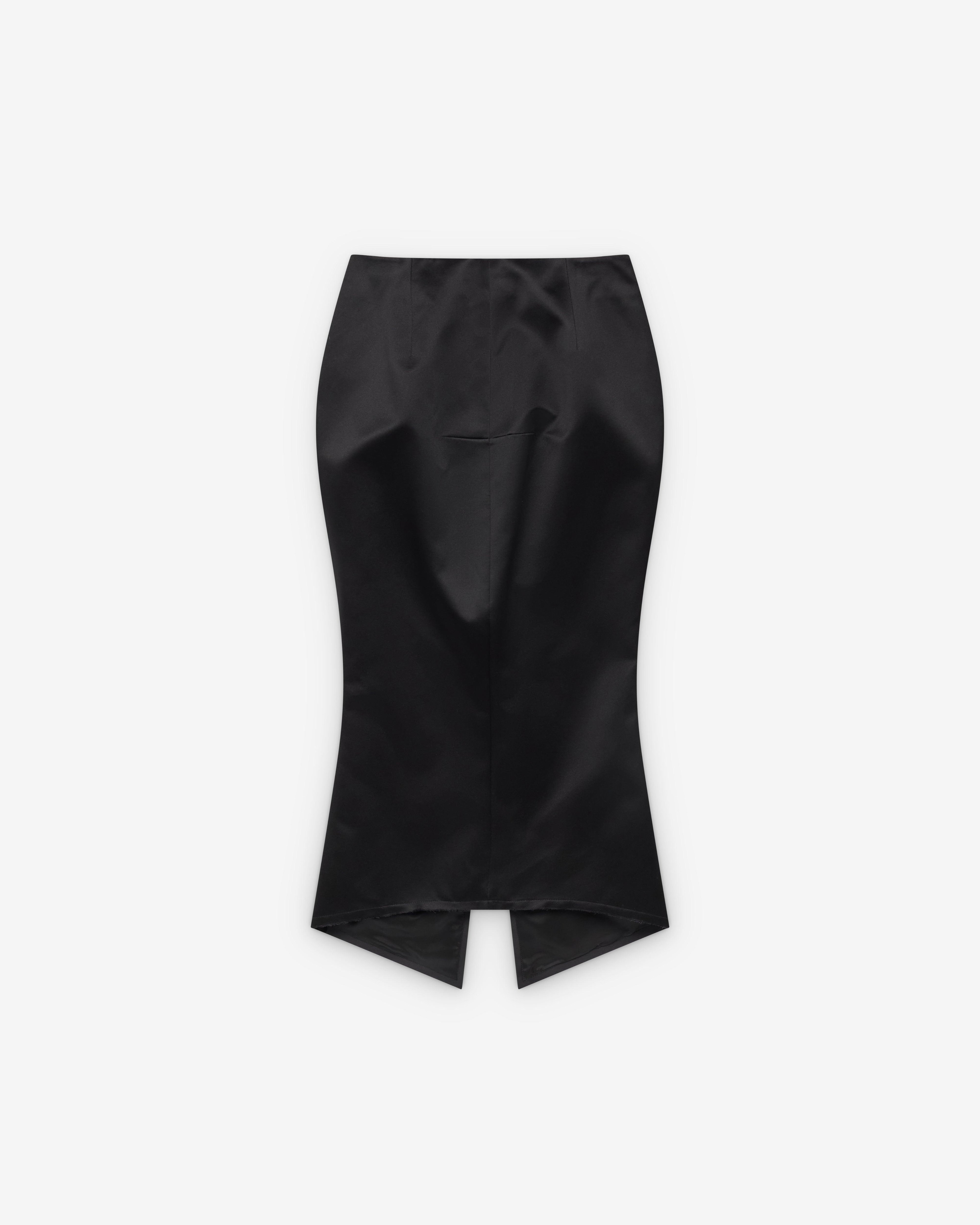 Matières Fécales - Women's Madame R. Silk Satin Skirt - (Black) by MATIERES FECALES