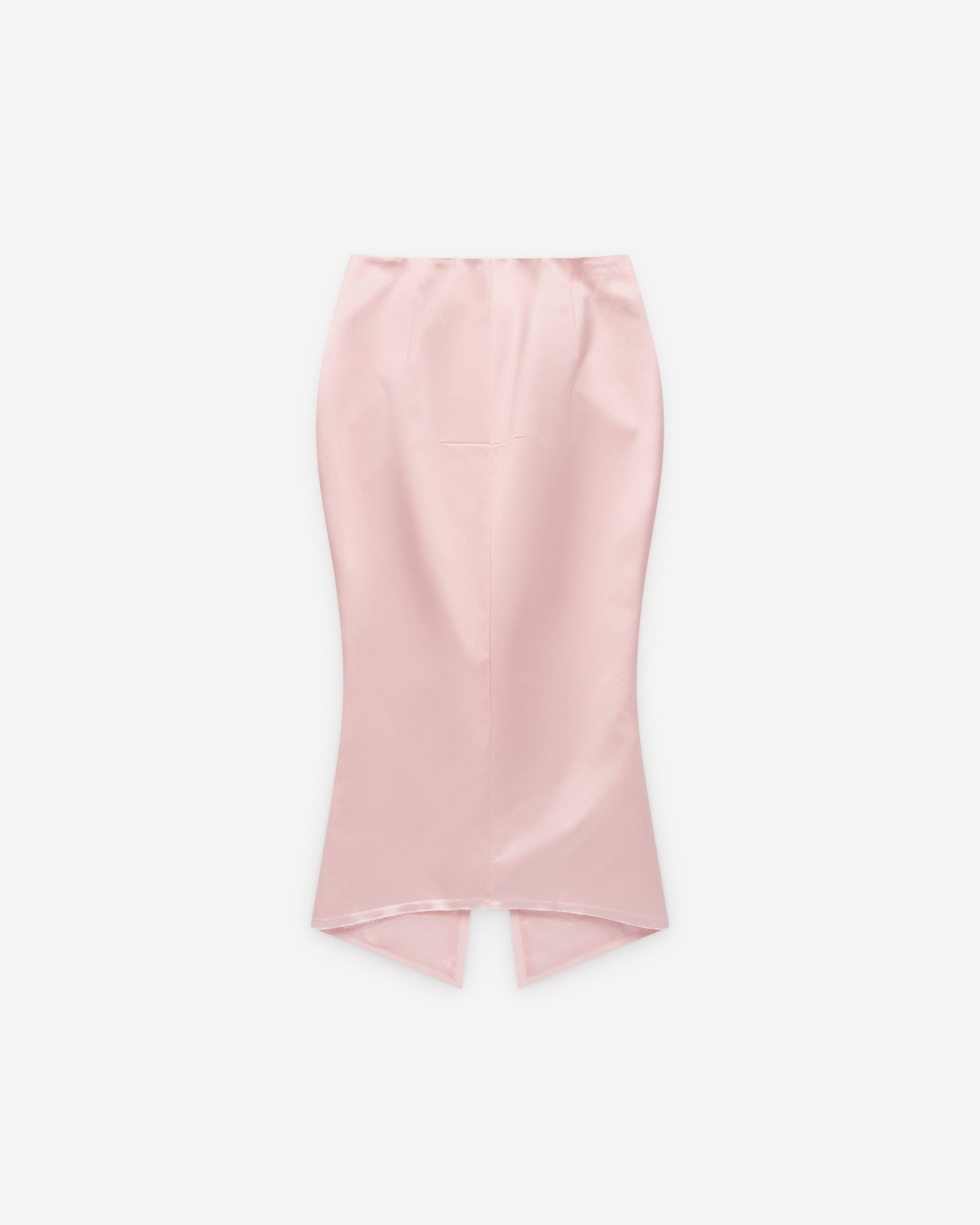 Matières Fécales - Women's Madame R. Silk Satin Skirt - (Rose Pink) by MATIERES FECALES