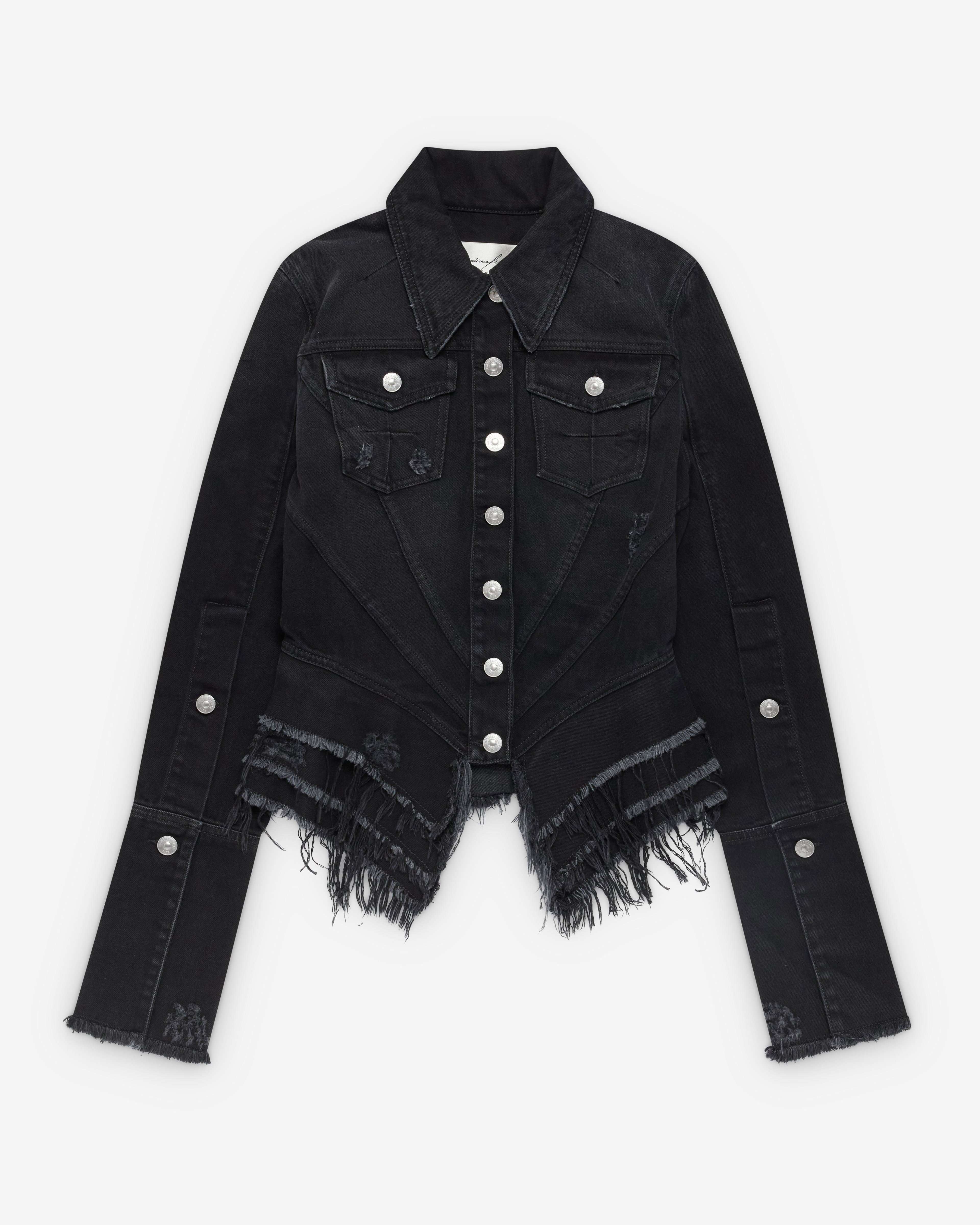 Matières Fécales - Women's Mikaela Denim Jacket - (Black) by MATIERES FECALES