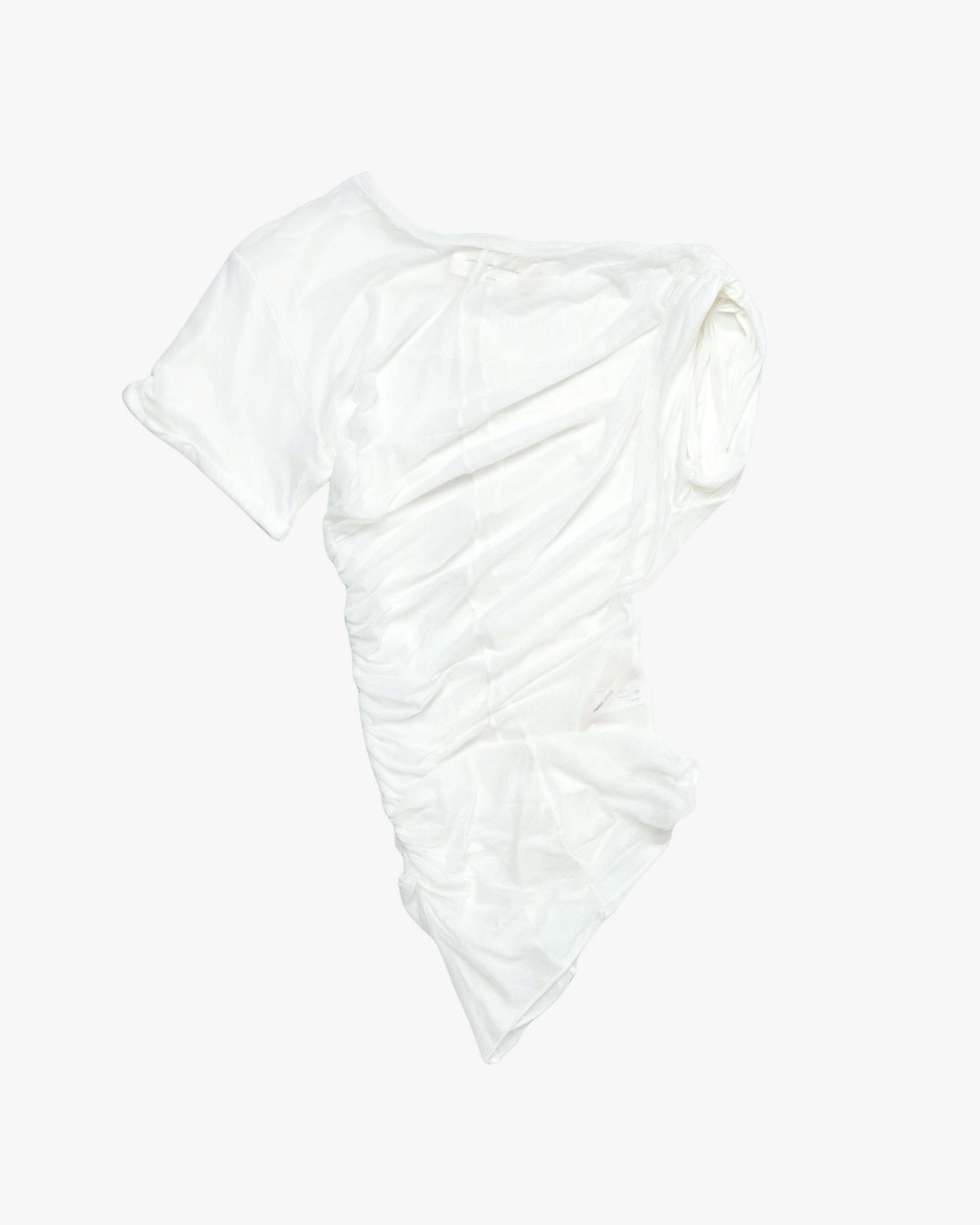 Matières Fécales - Women's Warp t-shirt Knit - (White) by MATIERES FECALES
