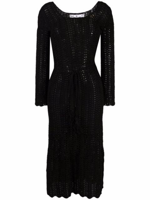 crochet tie-waist dress by MATIMI