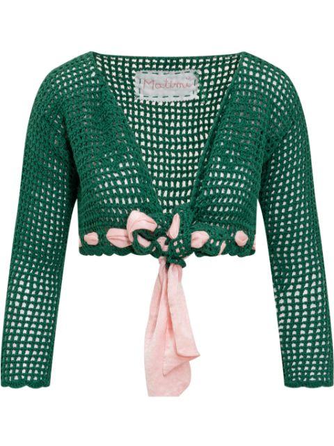 knot-detail blouse by MATIMI