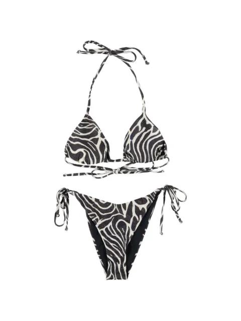 Kate zebra-print triangle bikini by MATINEE