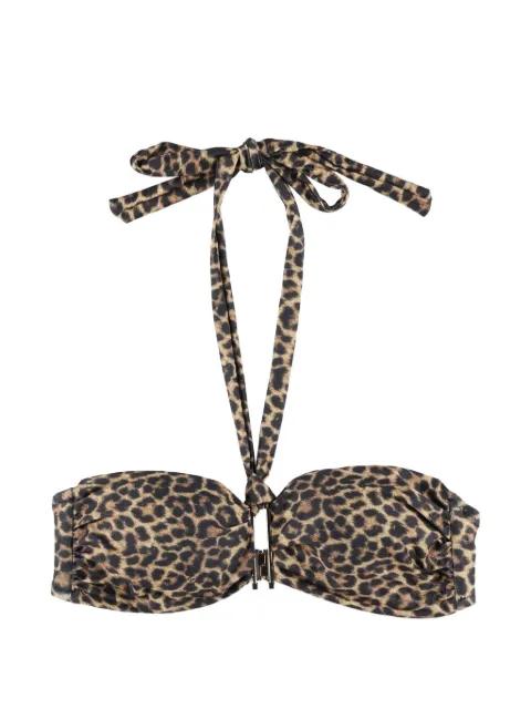 Lady leopard-print bikini top by MATINEE