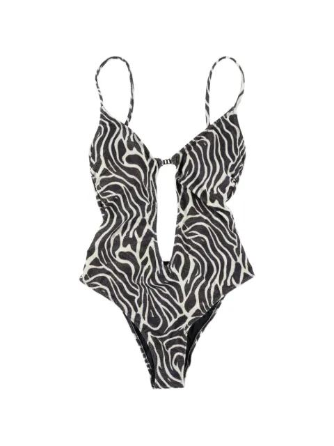 Lilly zebra-pattern cut-out swimsuit by MATINEE