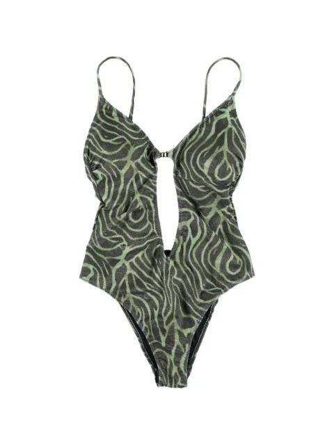 Lilly zebra-pattern cut-out swimsuit by MATINEE