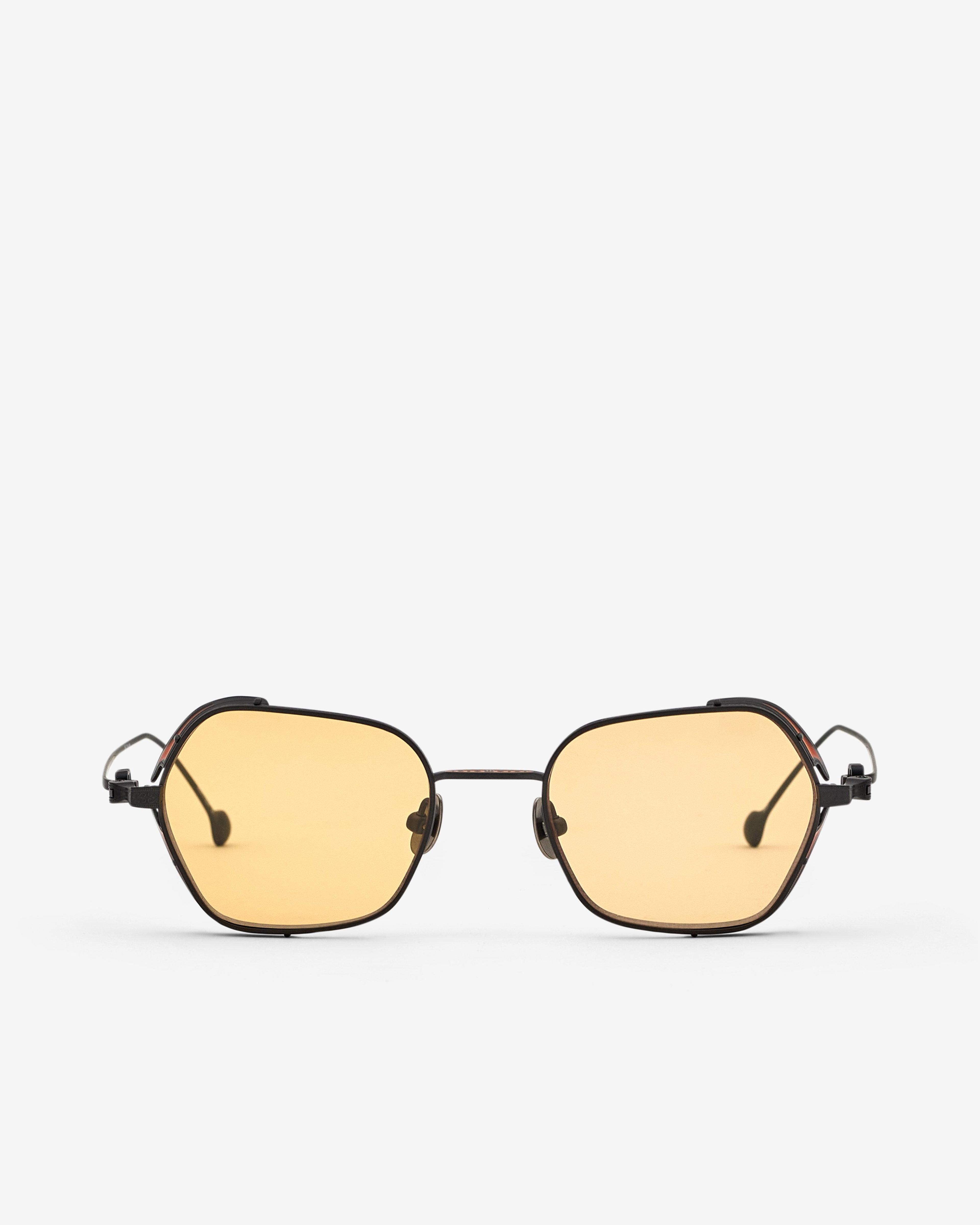 Matsuda - M3153 Sunglasses - (Matte Black Café Orange) by MATSUDA