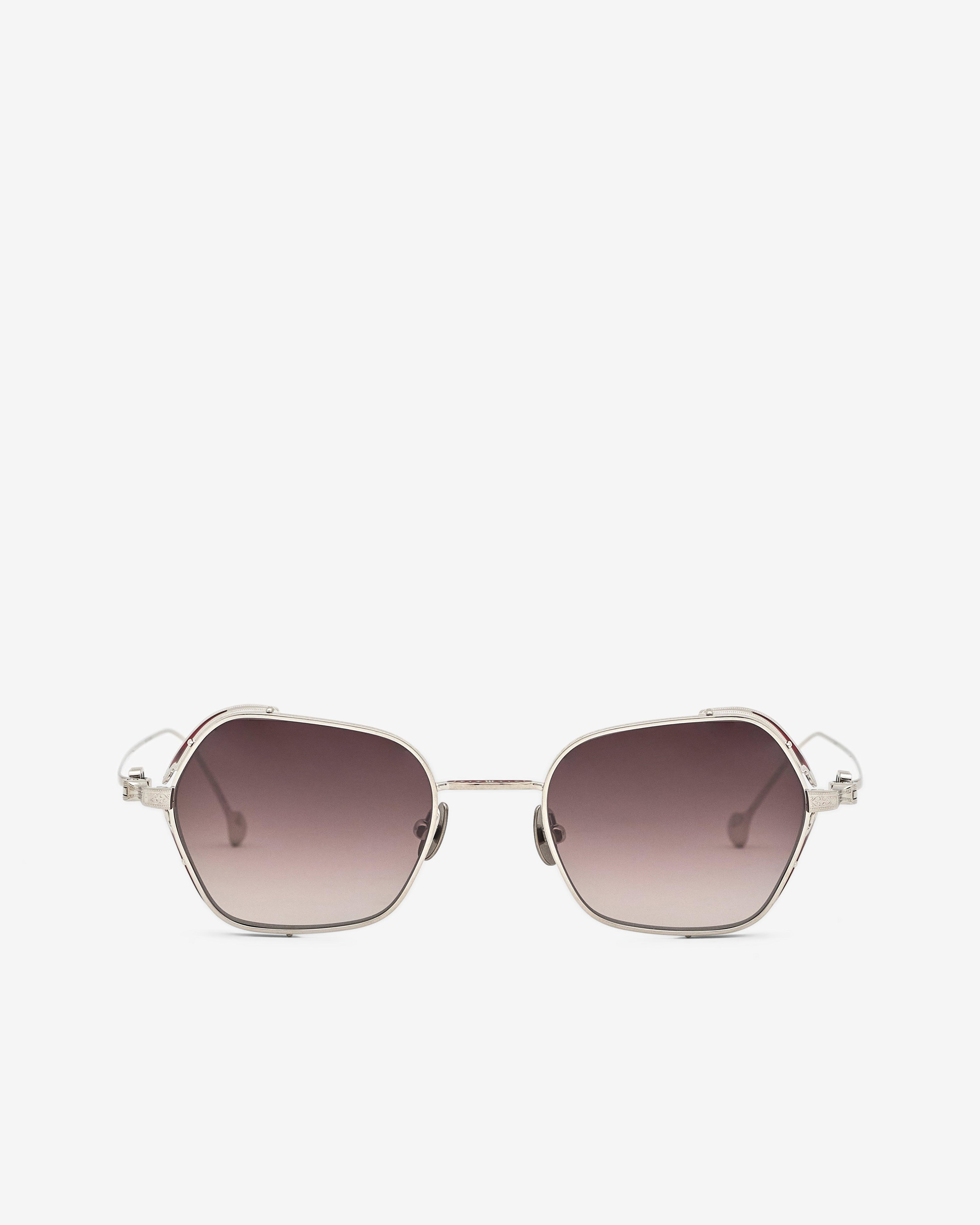 Matsuda - M3153 Sunglasses - (Palladium White/Grey Gradient) by MATSUDA