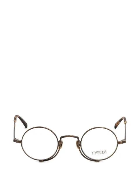 engraved round-frame glasses by MATSUDA