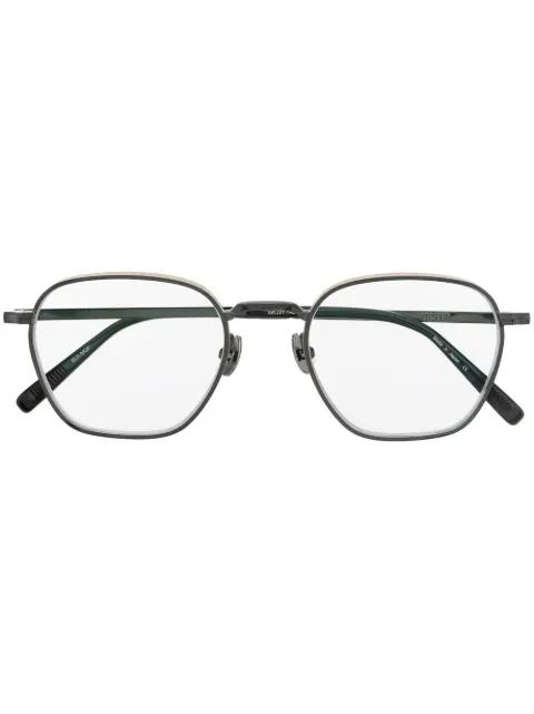 logo-engraved square-frame glasses by MATSUDA