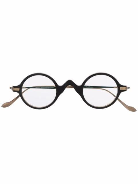 round tortoiseshell glasses by MATSUDA
