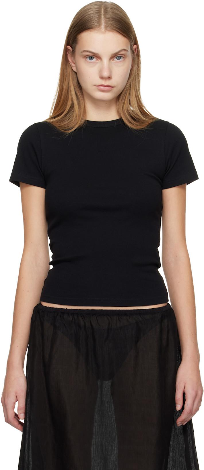 Black Rib Baby T-shirt by MATTEAU