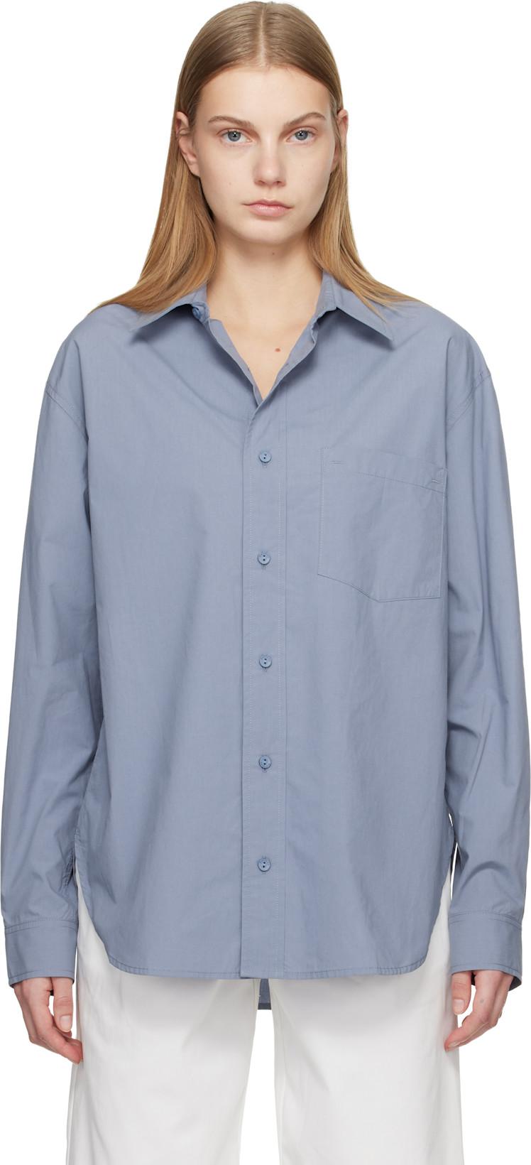 Blue Relaxed Shirt by MATTEAU