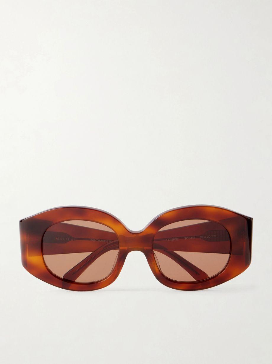 Eclipse round-frame tortoiseshell acetate sunglasses by MATTEAU
