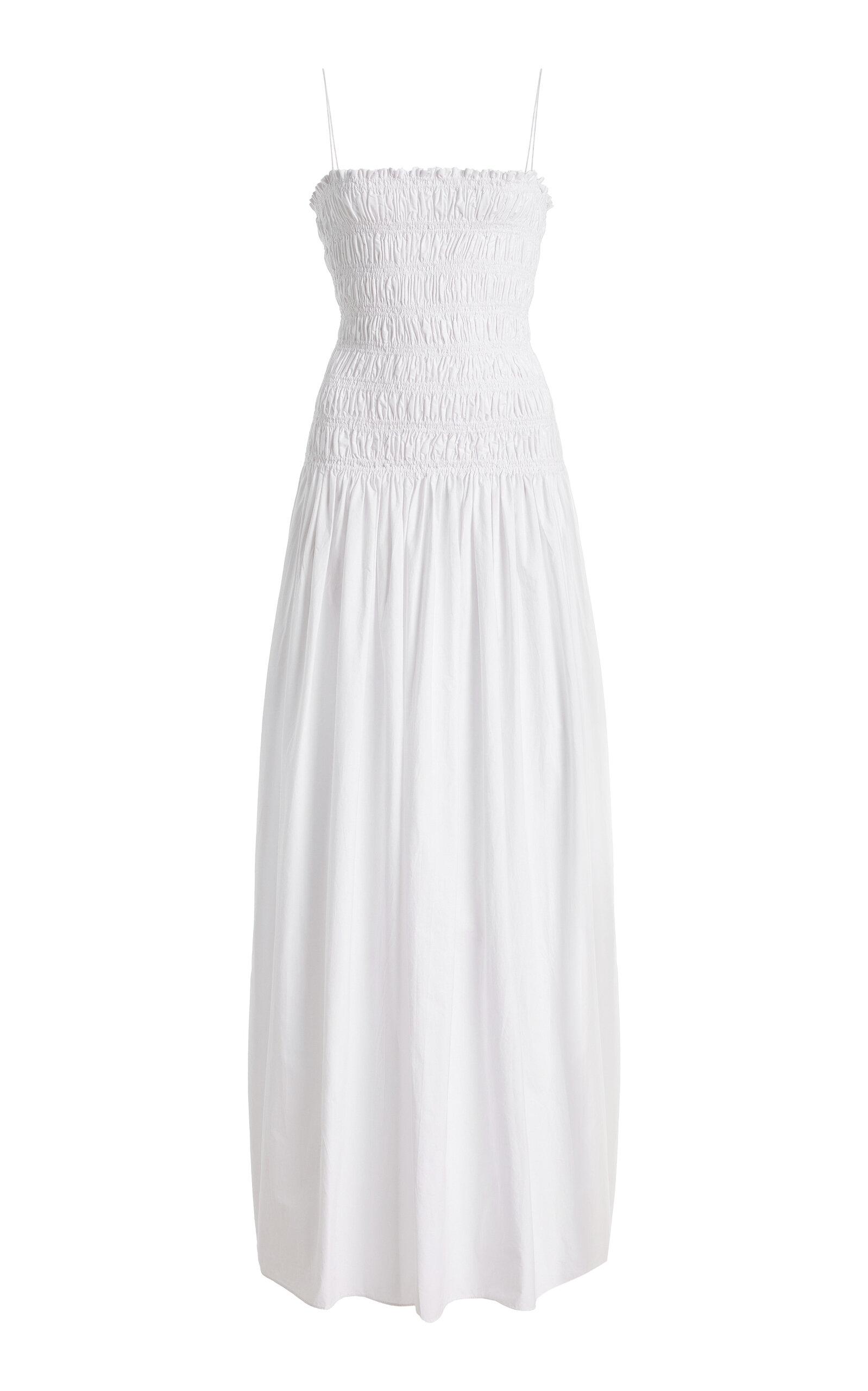 Matteau Exclusive Shirred Cotton Drop-Waist Maxi Dress - Moda Operandi by MATTEAU