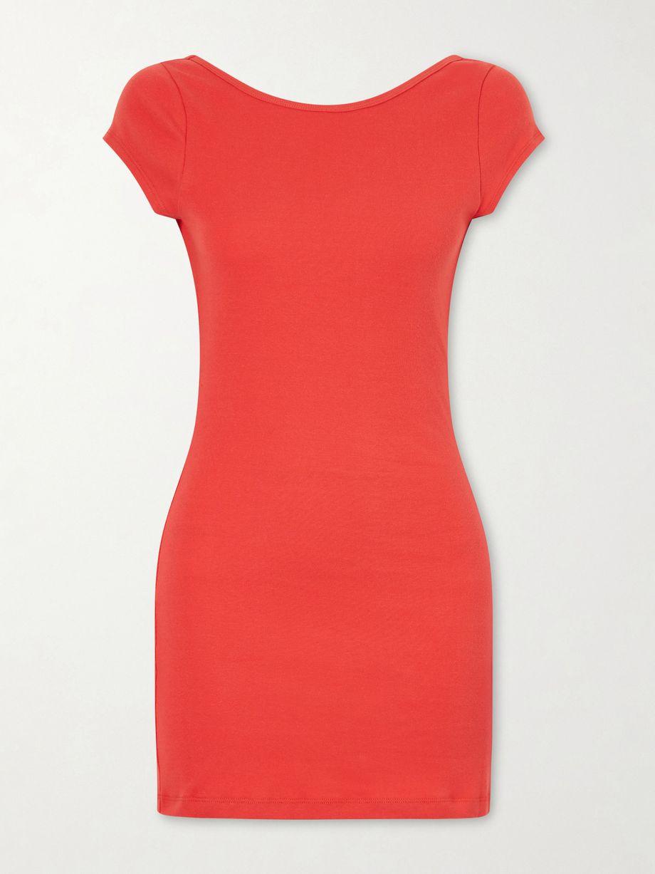 Open-back cotton-jersey mini dress by MATTEAU