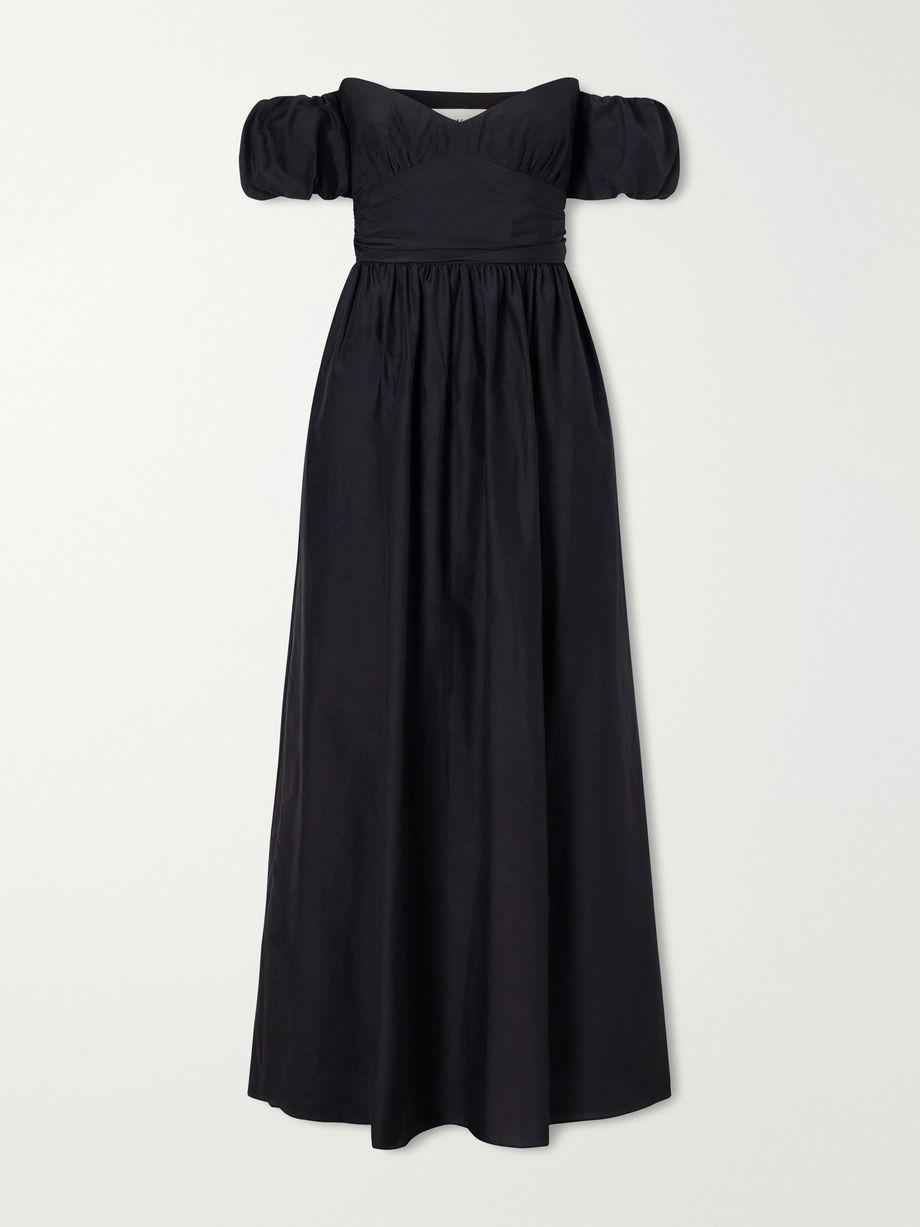 Organic cotton-blend off shoulder midi dress by MATTEAU