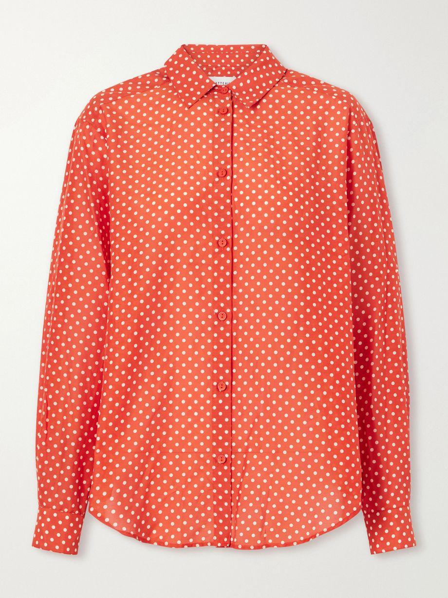 Polka dots organic cotton blend shirt by MATTEAU