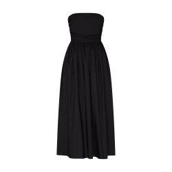 Strapless lace up dress by MATTEAU