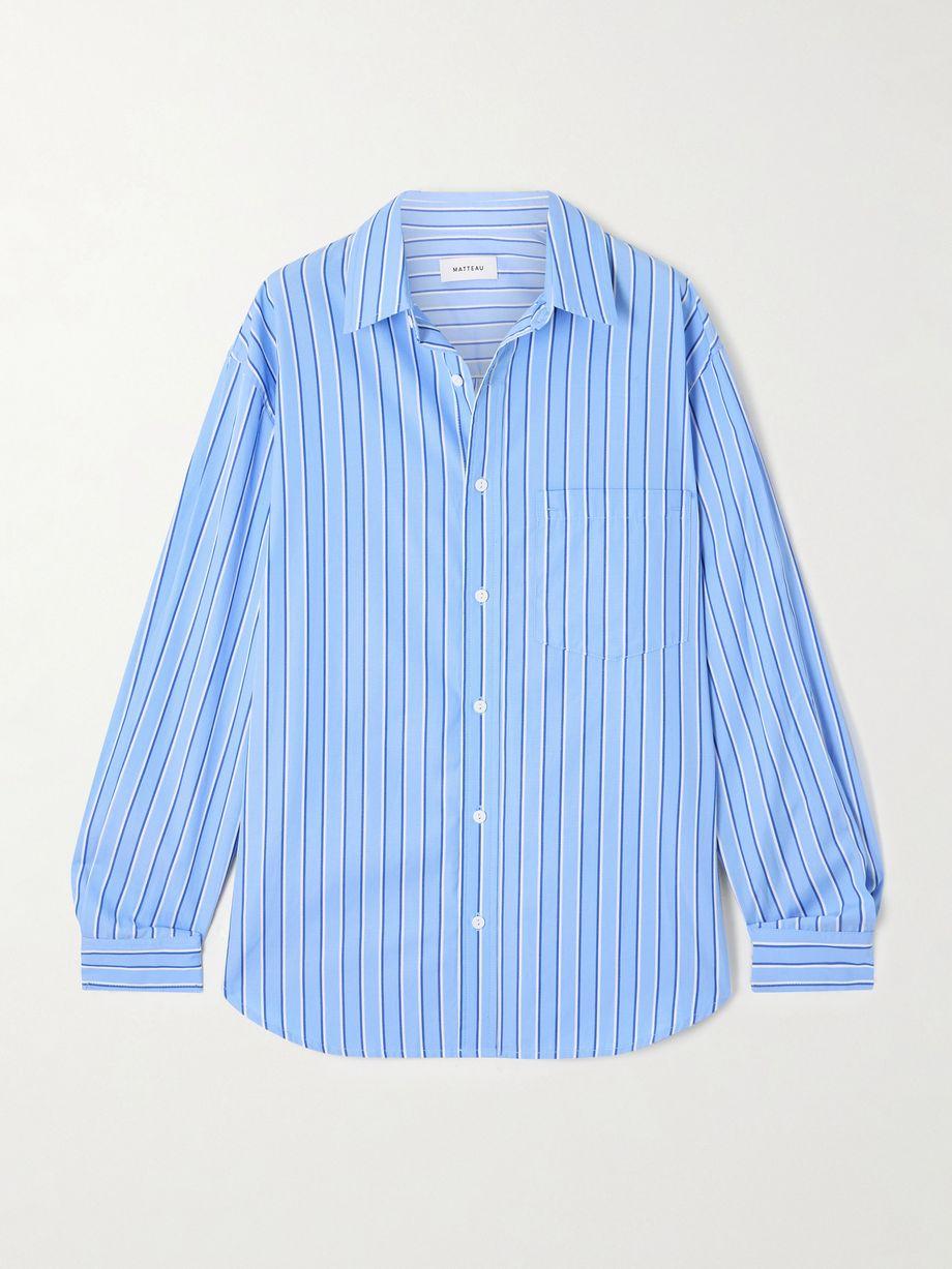 Striped organic cotton-poplin shirt by MATTEAU Striped organic cotton-poplin shirt by MATTEAU