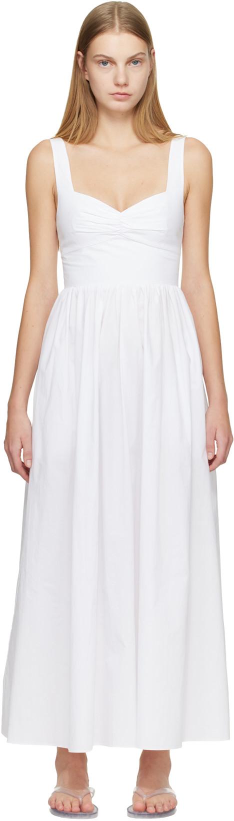 White Bralette Midi Dress by MATTEAU