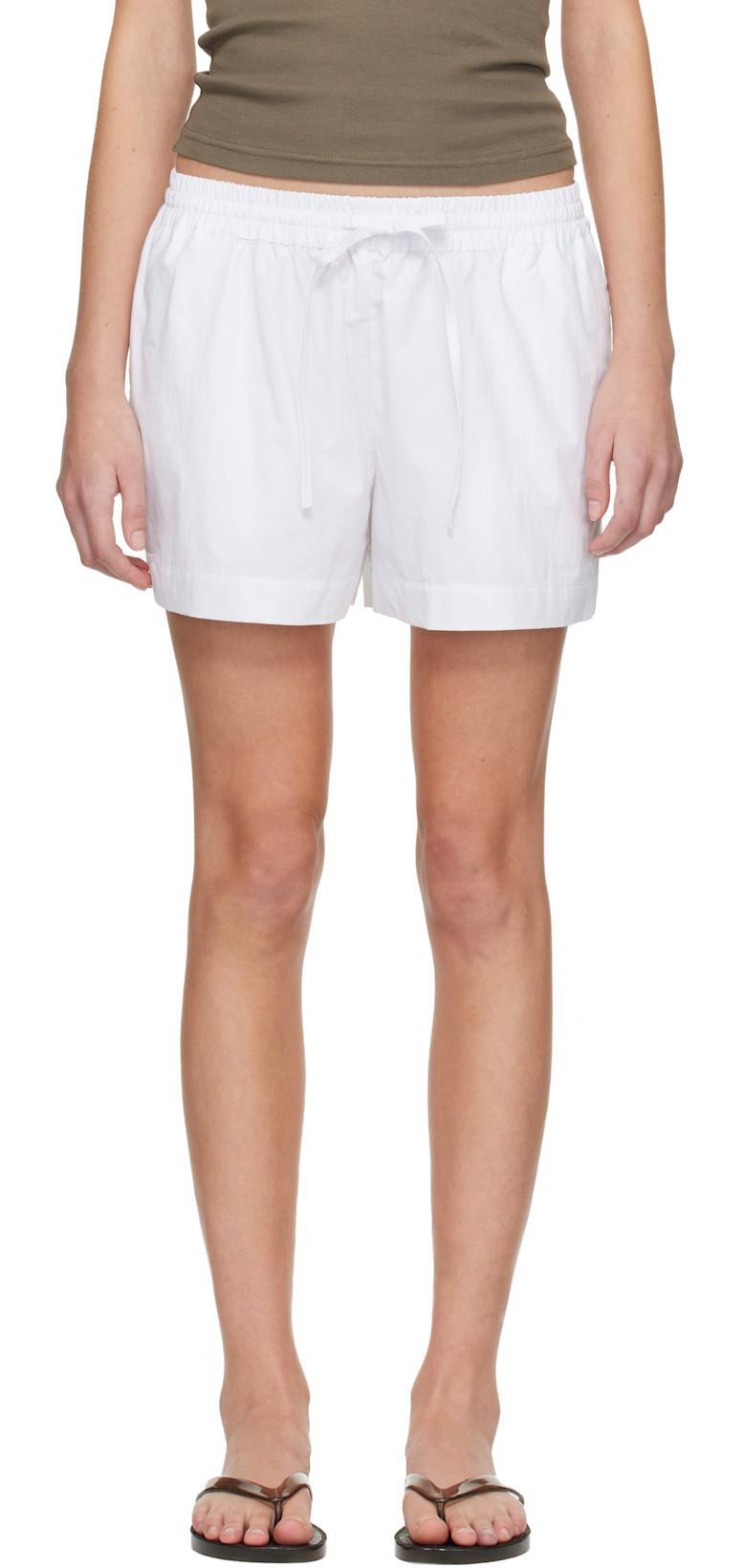 White Relaxed Shorts by MATTEAU