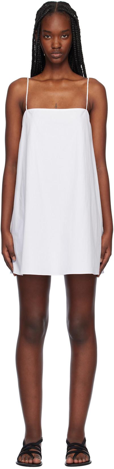 White Square Cami Minidress by MATTEAU