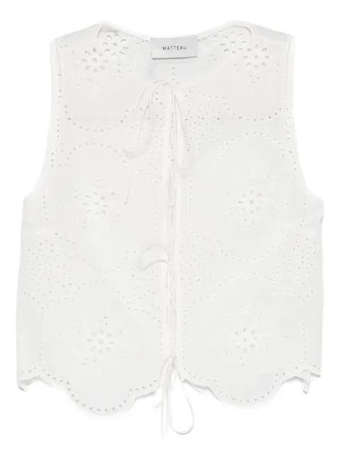 broderie tie top by MATTEAU