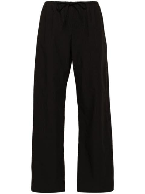 drawstring-waist organic cotton trousers by MATTEAU