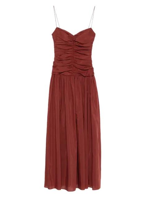 gathered drop waist maxi dress by MATTEAU
