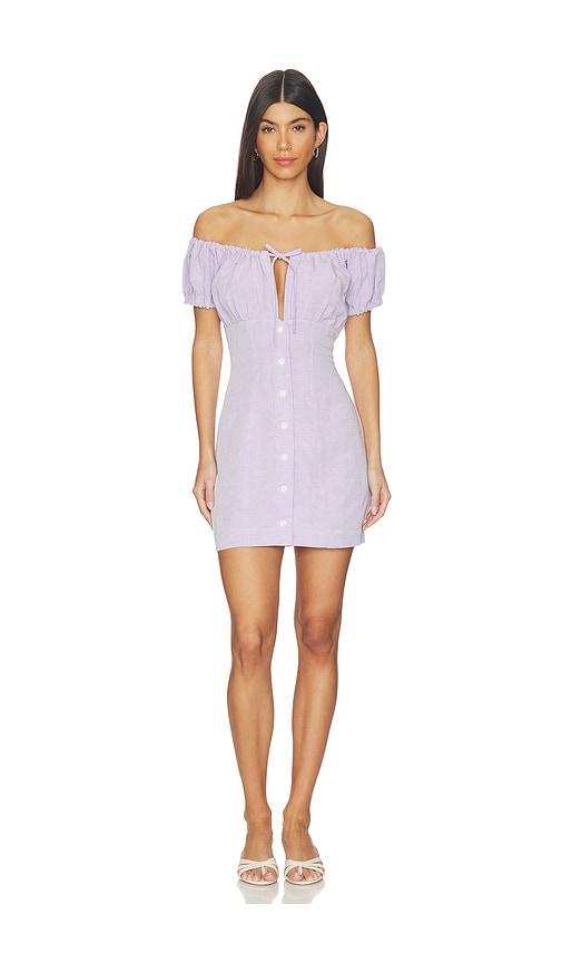 MATTHEW BRUCH Bubble Tie Mini Dress in Lavender by MATTHEW BRUCH