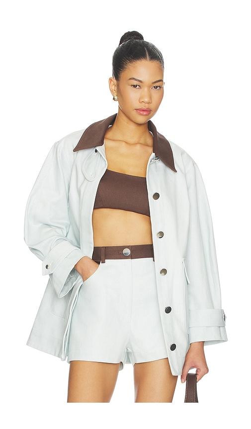 MATTHEW BRUCH Cargo Barn Jacket in Brown,Blue by MATTHEW BRUCH