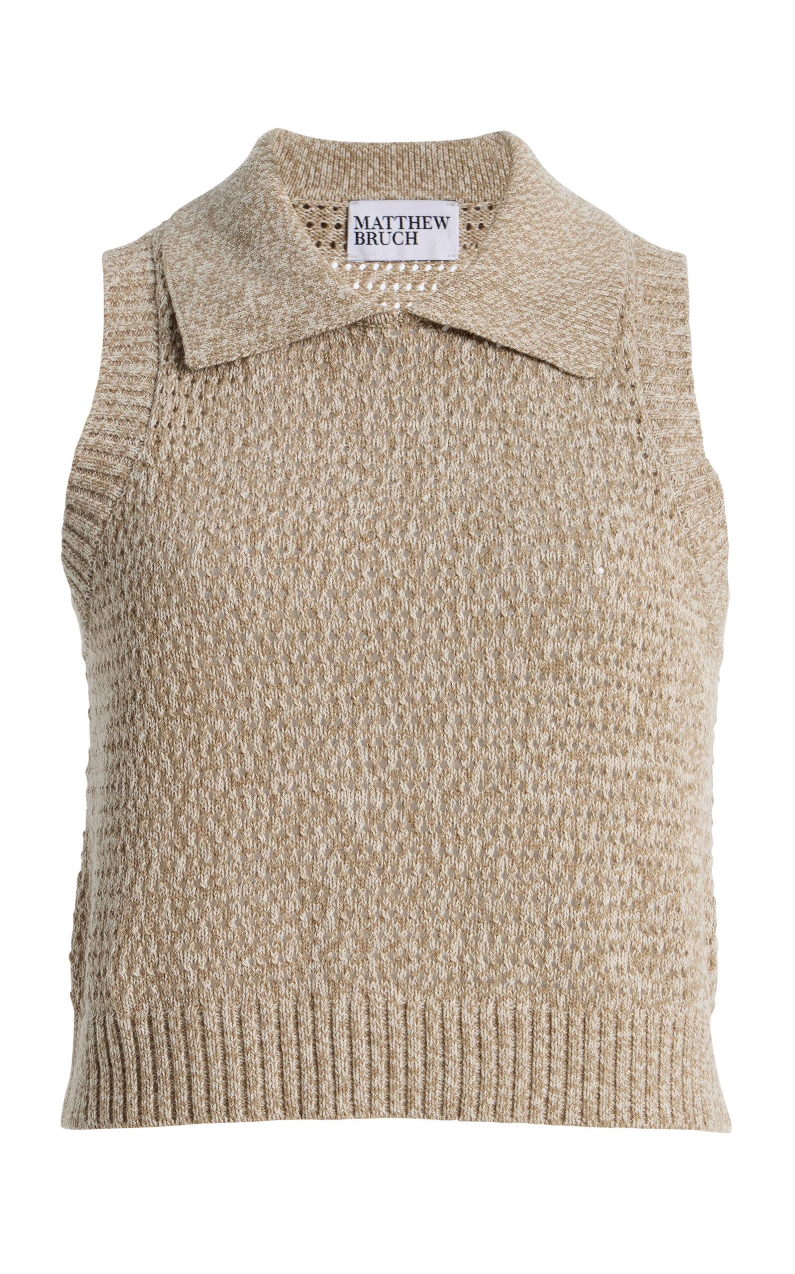 Matthew Bruch Cable Mesh Collared Tank Top - Moda Operandi by MATTHEW BRUCH