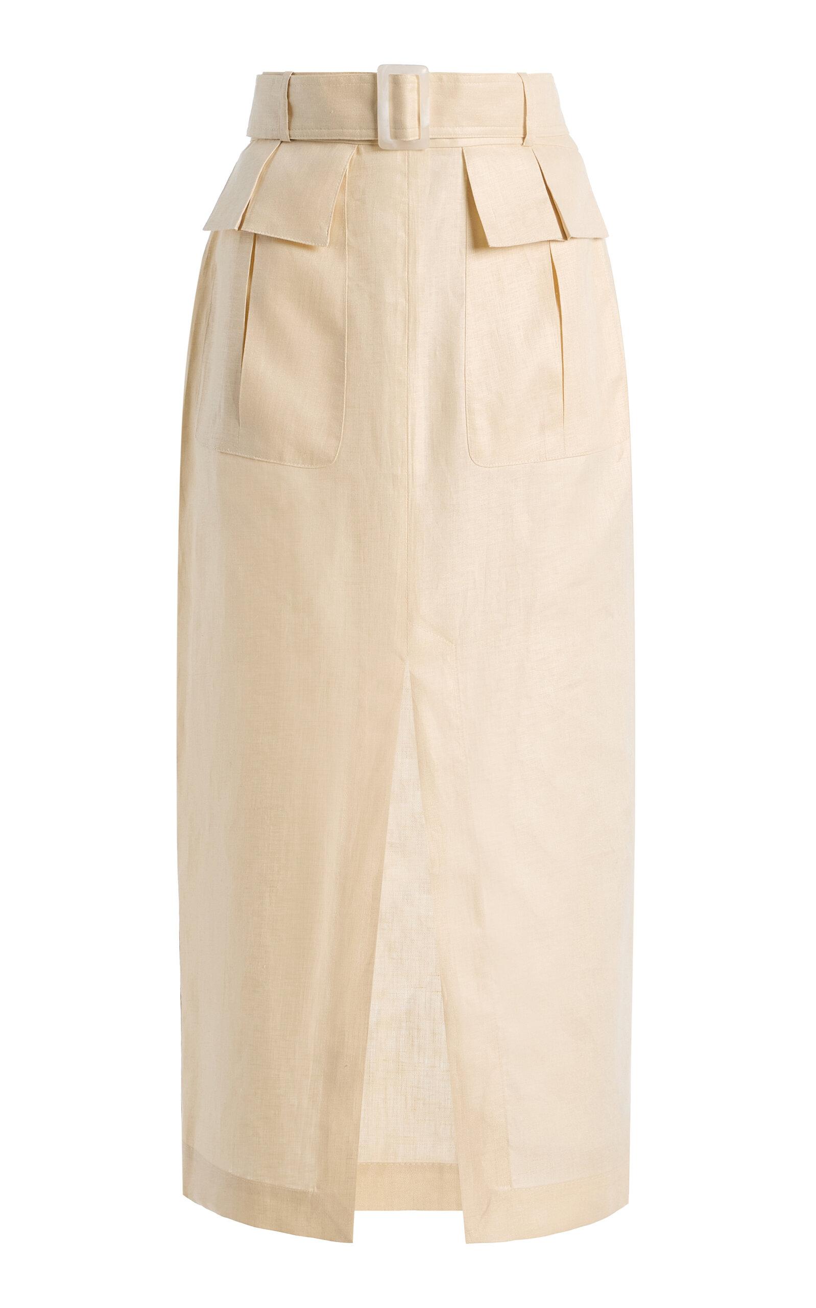 Matthew Bruch Linen Midi Cargo Skirt - Moda Operandi by MATTHEW BRUCH