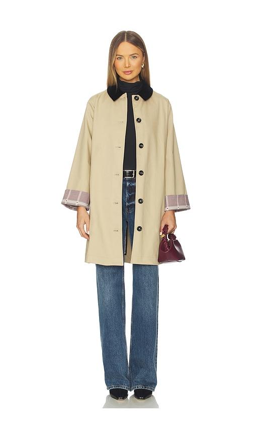 Maude Club Abigail Trench Coat in Tan by MAUDE CLUB